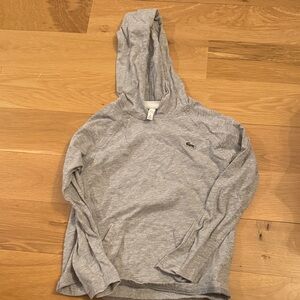 Gray Lacoste boys Hoodie Shirt size 6